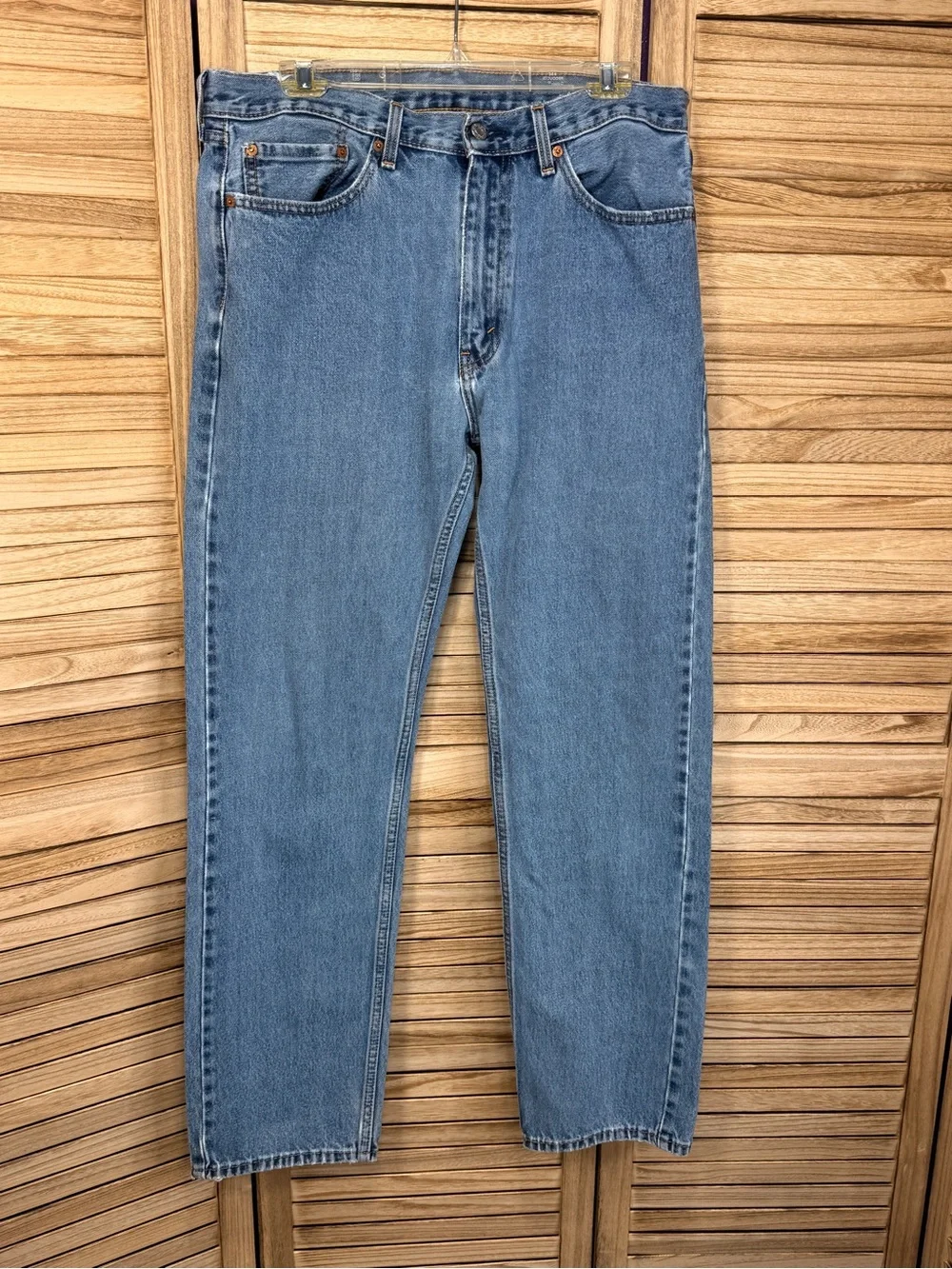 Levi's Men's Medium Blue Straight-Leg Jeans Size 36X34